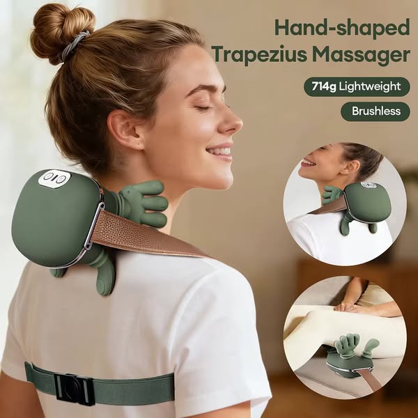 Portable Neck & Shoulder Massager with Heat Therapy - FOXES GROUP