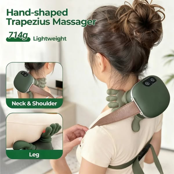Portable Neck & Shoulder Massager with Heat Therapy - FOXES GROUP