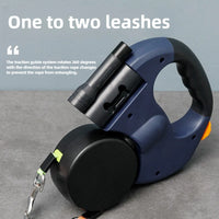 Reflective Tangle-Free Retractable Double Dog Leash™