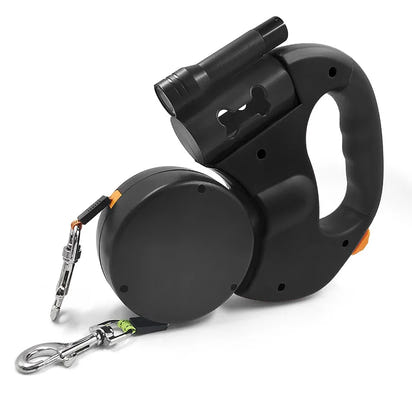 Reflective Tangle-Free Retractable Double Dog Leash™